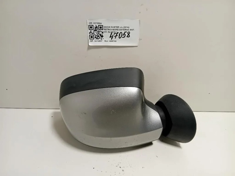 Retrovisore Esterno ANT DX 5 FILI SPECCHIO VETRO SPECCHIETTO Dacia Duster I 2014