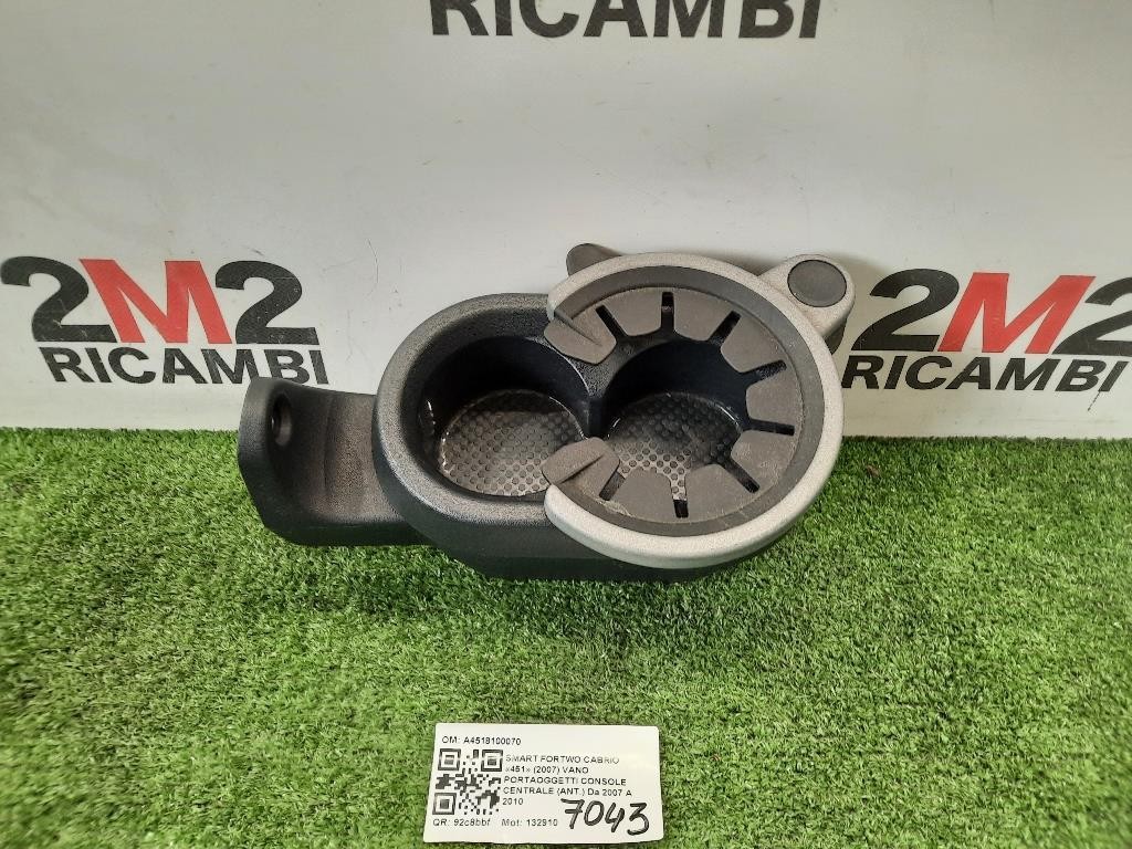 VANO Portaoggetti Console Centrale ANT A4518100070 Smart Fortwo Cabrio 451 2007
