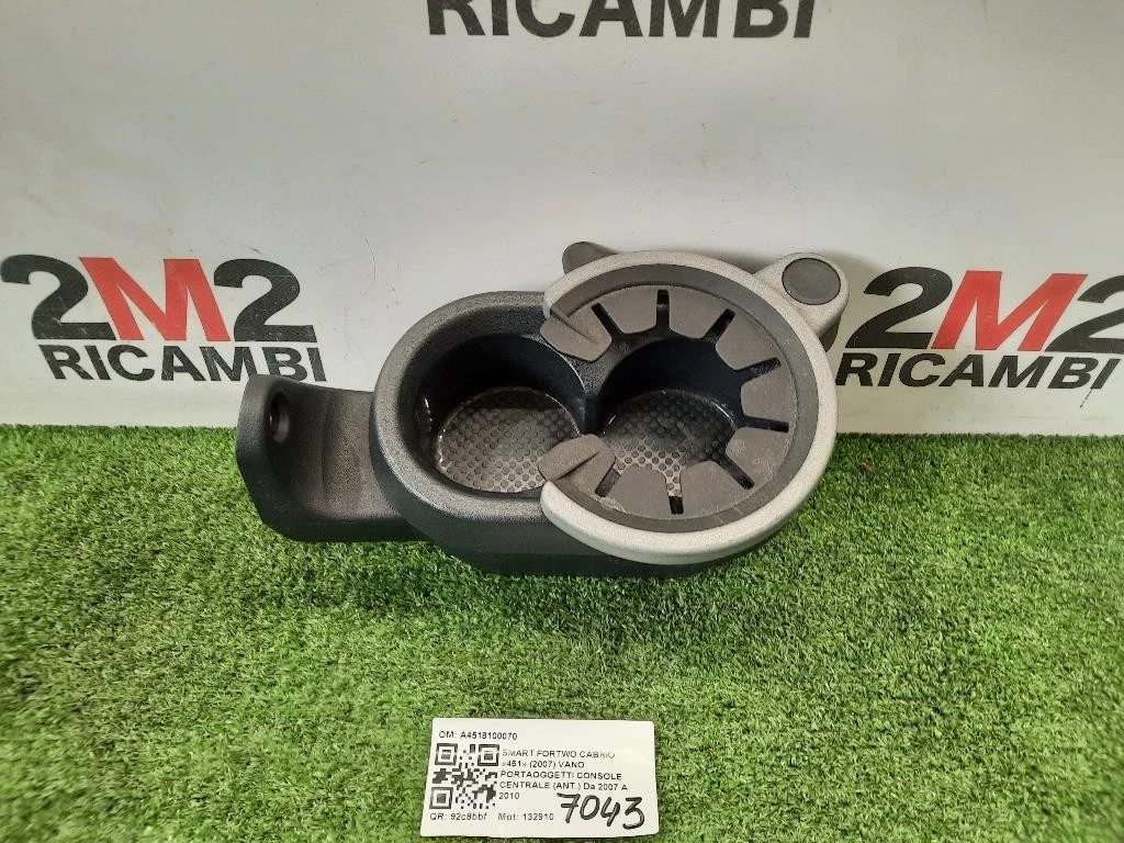 VANO Portaoggetti Console Centrale ANT A4518100070 Smart Fortwo Cabrio 451 2007