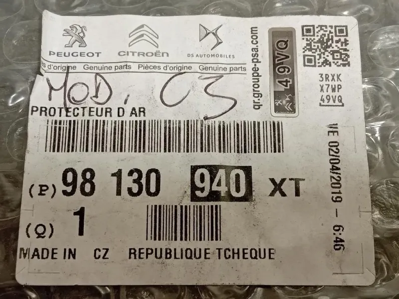 Modanatura Adesiva Porta POST DX 98130940XT Citroen C3 III 2020