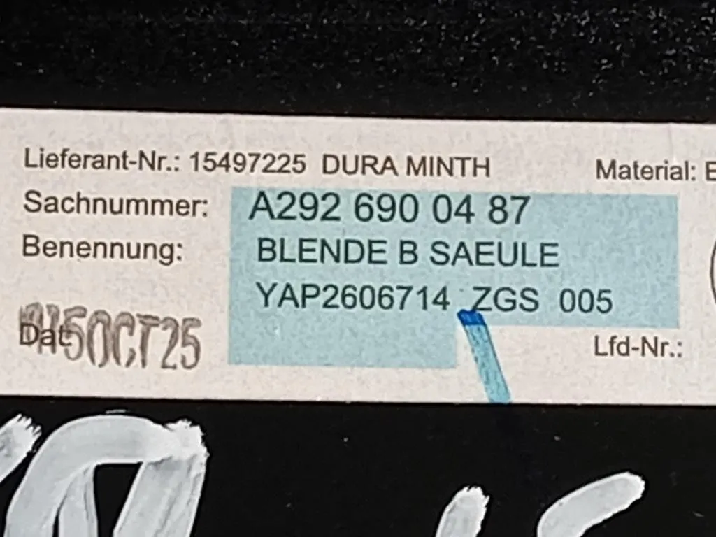 Modanatura Adesiva Porta POST DX A2926900487 Mercedes Classe GLE W166 2015
