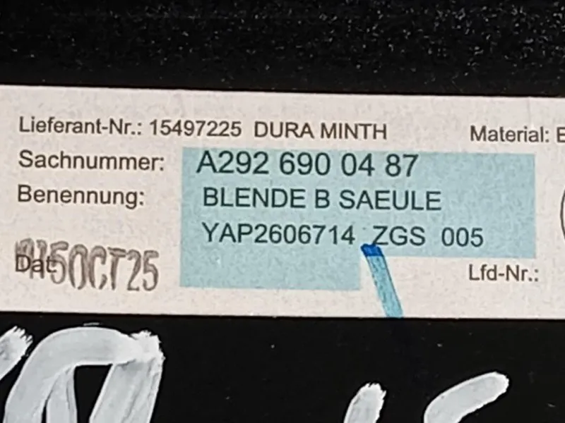Modanatura Adesiva Porta POST DX A2926900487 Mercedes Classe GLE W166 2015