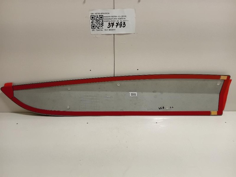Modanatura Adesiva Porta POST SX KE760-5FAXXCA Nissan Micra V 2016