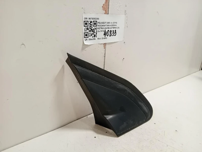 Modanatura Adesiva Retrovisore Esterno DX 9678382280 Peugeot 2008 I 2016