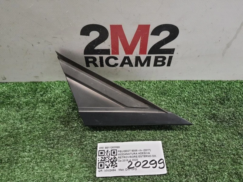 Modanatura Adesiva Retrovisore Esterno DX 9811262080 Peugeot 5008 II 2017
