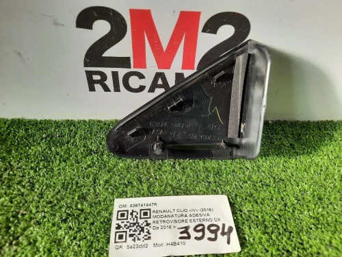 Modanatura Adesiva Retrovisore Esterno DX 638741447R Renault CLIO IV 2016