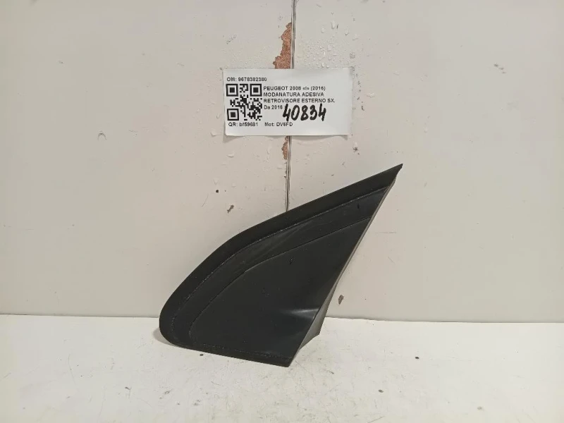 Modanatura Adesiva Retrovisore Esterno SX 9678382380 Peugeot 2008 I 2016