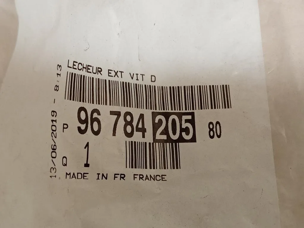 Modanatura Estraschiavetro Porta POST DX 9678420580 Peugeot 2008 I 2016