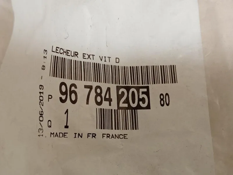 Modanatura Estraschiavetro Porta POST DX 9678420580 Peugeot 2008 I 2016