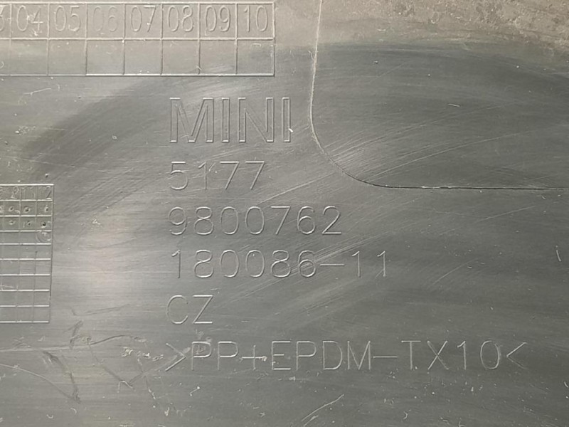 Modanatura Paracolpi Parafango ANT DX 51779800762 180086-11 Mini Countryman Cooper R60 2010