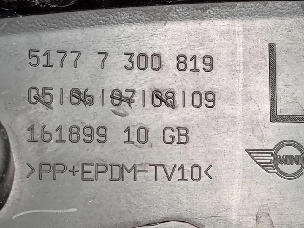 Modanatura Paracolpi Parafango ANT SX 5177 7300819 Mini MINI Cooper F56 2014