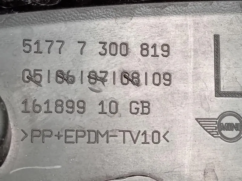 Modanatura Paracolpi Parafango ANT SX 5177 7300819 Mini MINI Cooper F56 2014