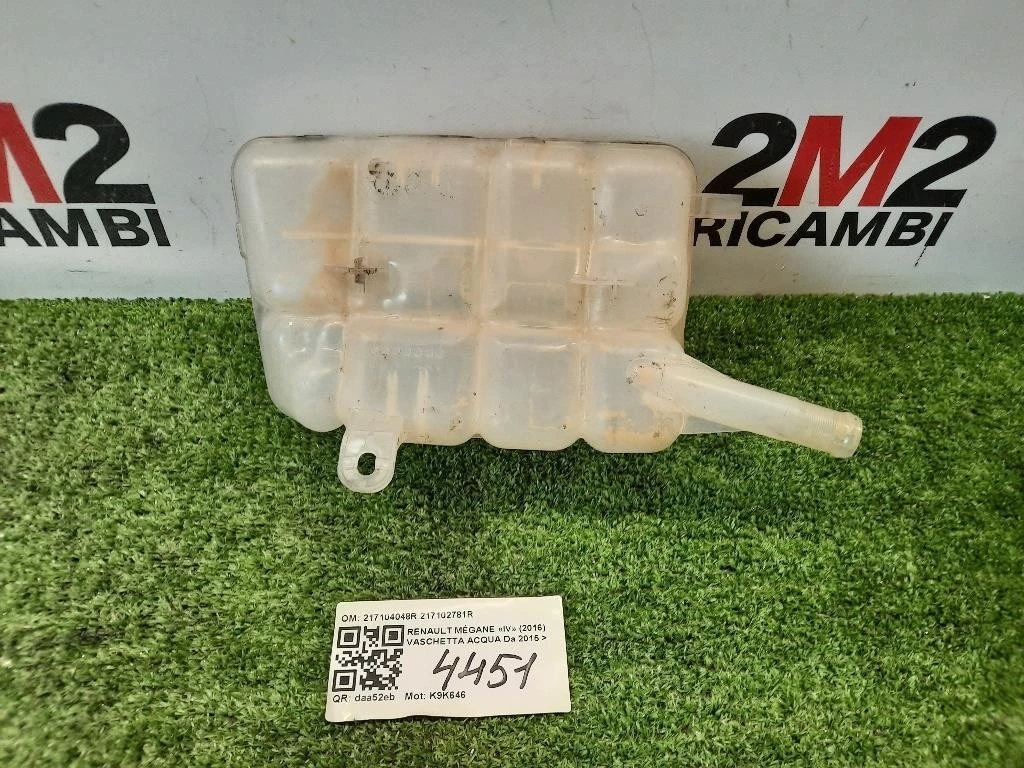 Vaschetta Acqua 217104048R 217102781R Renault Mégane IV 2016