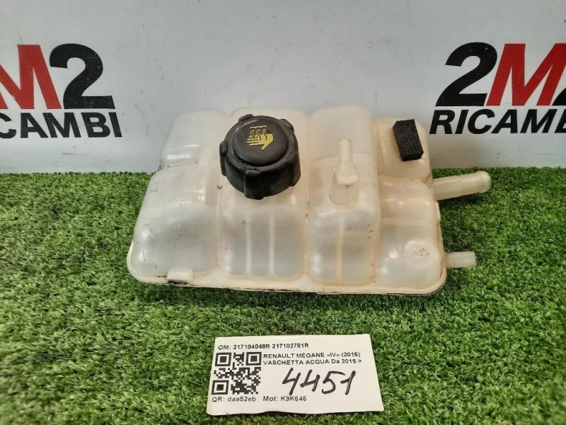 Vaschetta Acqua 217104048R 217102781R Renault Mégane IV 2016