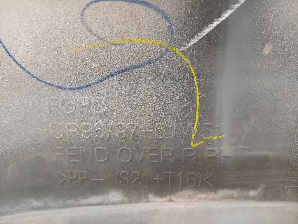 Modanatura Paracolpi Parafango POST DX JR96-51W51 Ford Ranger III 2009