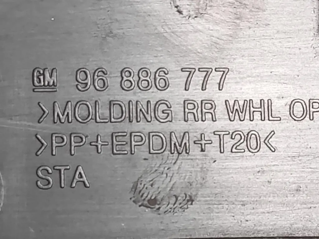 Modanatura Paracolpi Parafango POST SX 96886777 Chevrolet Orlando 2011