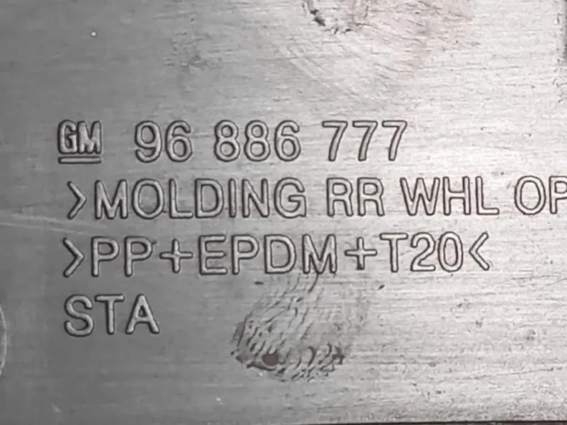 Modanatura Paracolpi Parafango POST SX 96886777 Chevrolet Orlando 2011
