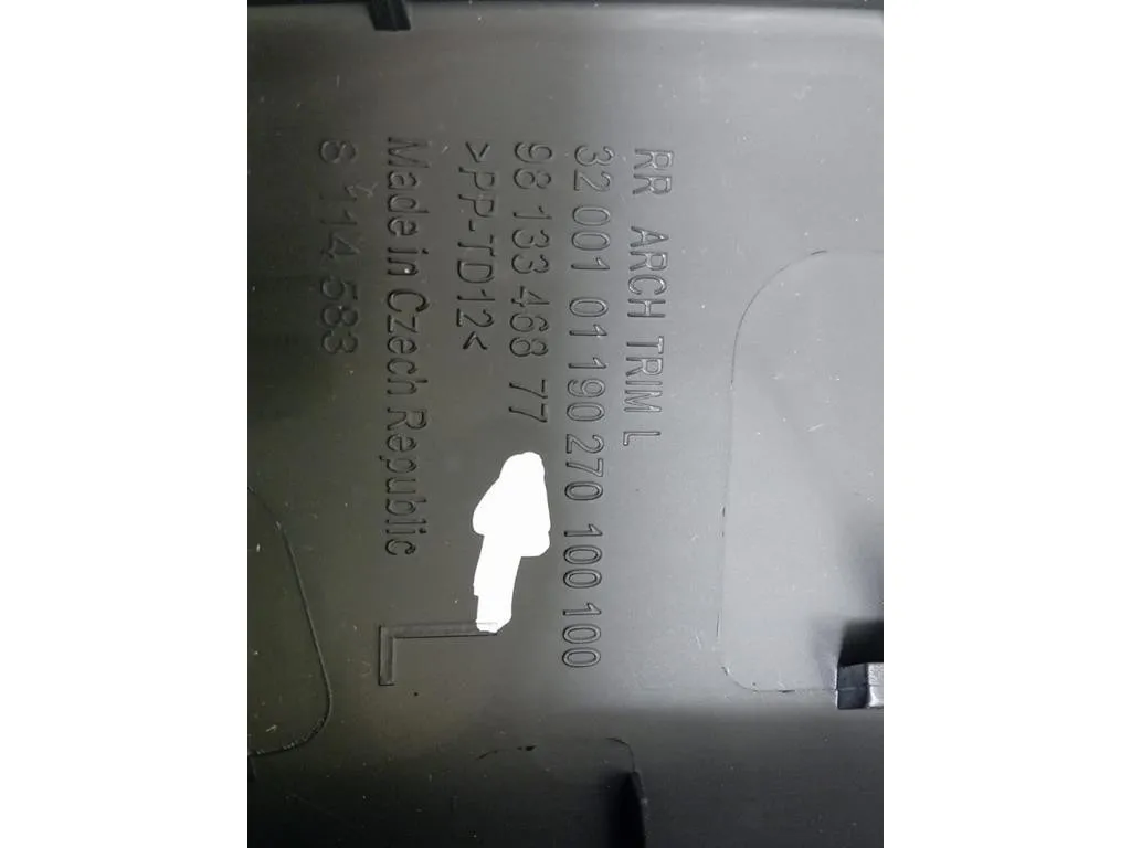 Modanatura Paracolpi Parafango POST SX 9813346877 Citroen C3 III 2016