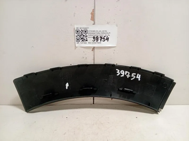 Modanatura Paracolpi Parafango POST SX 9813346877 Citroen C3 III 2016
