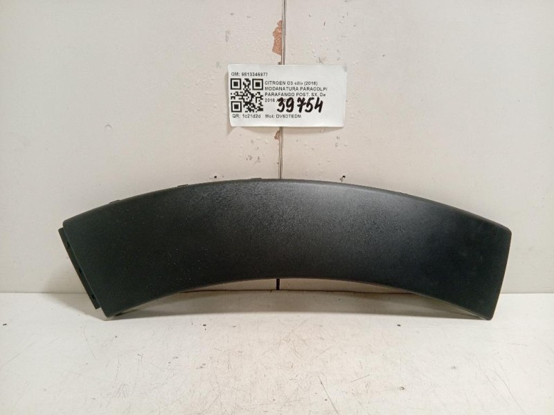 Modanatura Paracolpi Parafango POST SX 9813346877 Citroen C3 III 2016