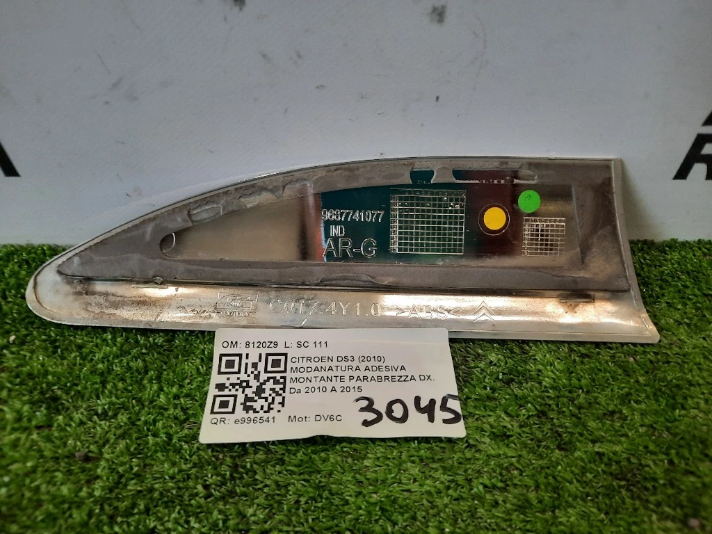 Modanatura Paracolpi Parafango POST SX 9687741077 Citroen DS3 2010