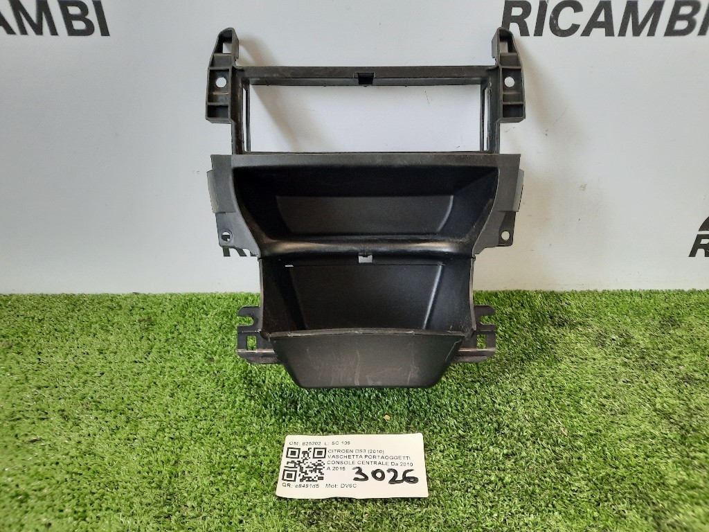Vaschetta Portaoggetti Console Centrale 825202 Citroen DS3 2010