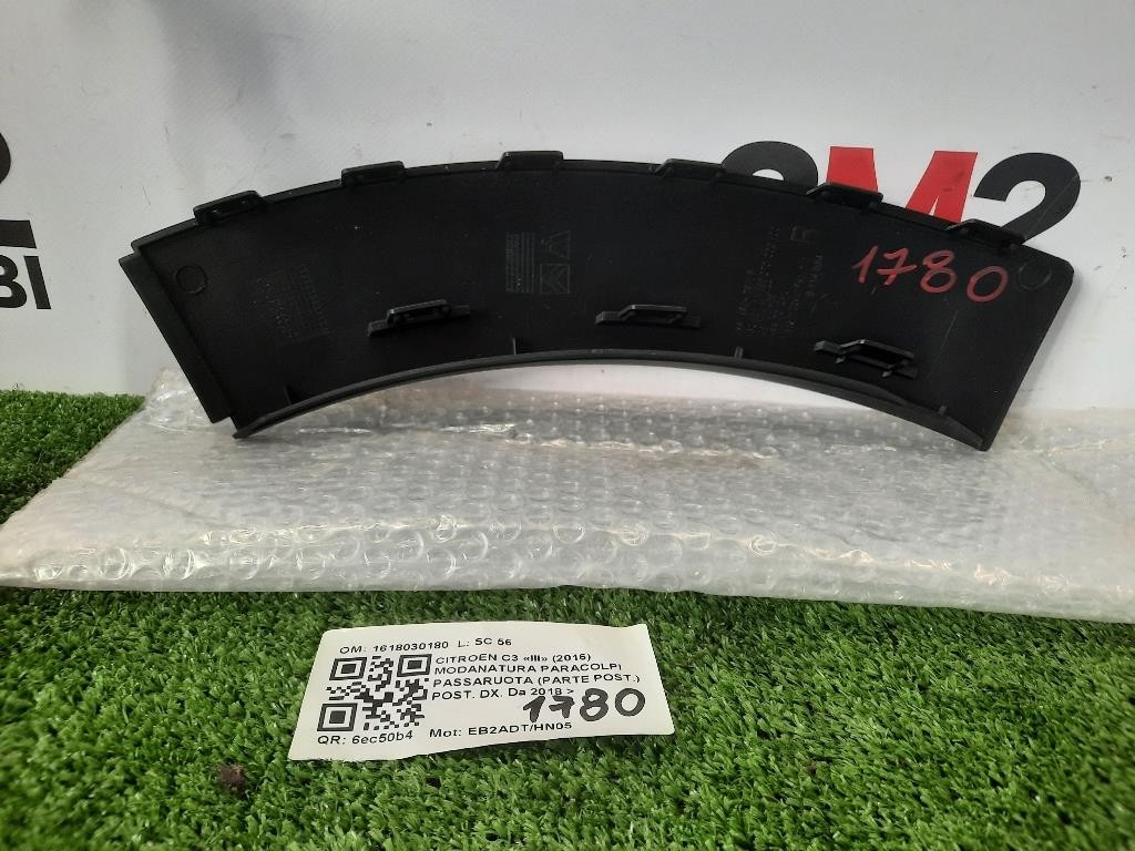 Modanatura Paracolpi Passaruota Parte POST POST DX 1618030180 Citroen C3 III 2016