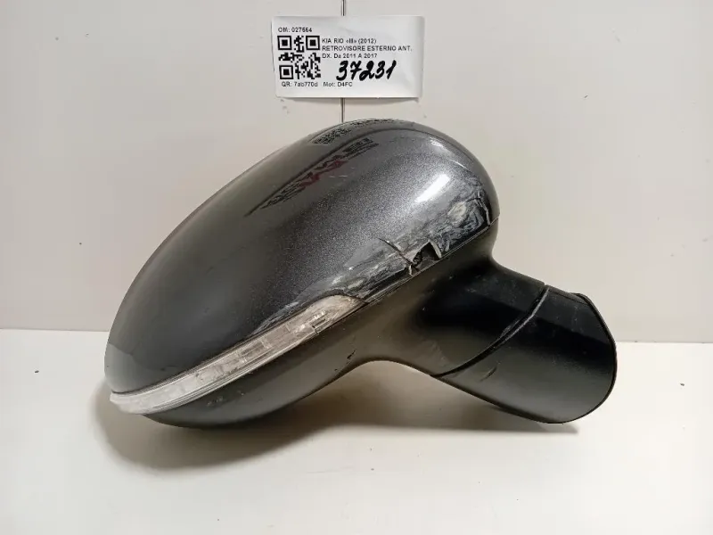 Retrovisore Esterno ANT DX VETRO SPECCHIO Kia RIO III 2012