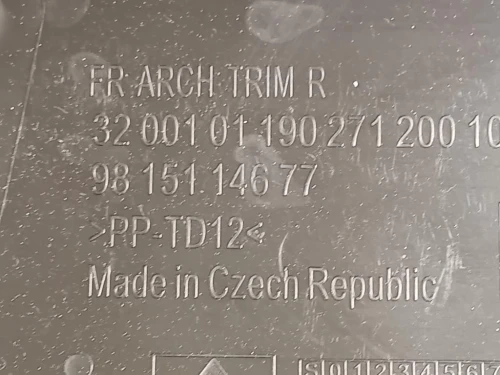 Modanatura Paracolpi Passaruota ANT DX 9815114677 Citroen C3 III 2020