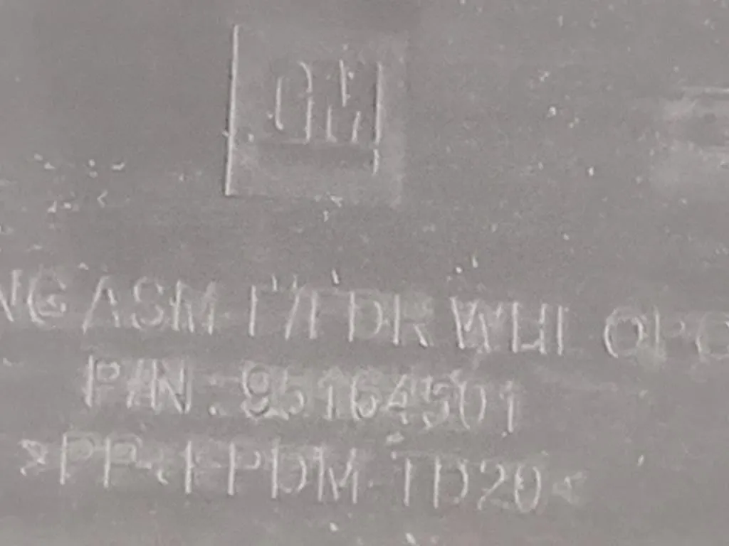 Modanatura Paracolpi Passaruota ANT SX 95164501 Opel Mokka 2013