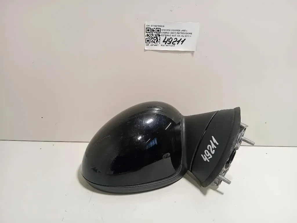 Retrovisore Esterno ANT DX 51162755636 Mini MINI Cooper R57 Cabrio 2007