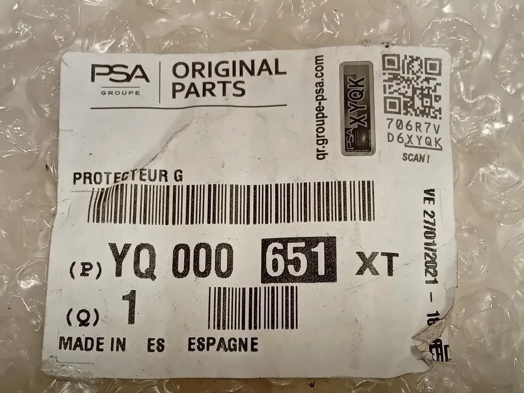 Modanatura Paracolpi Passaruota POST SX YQ000651XT SX Citroen C3 III 2016