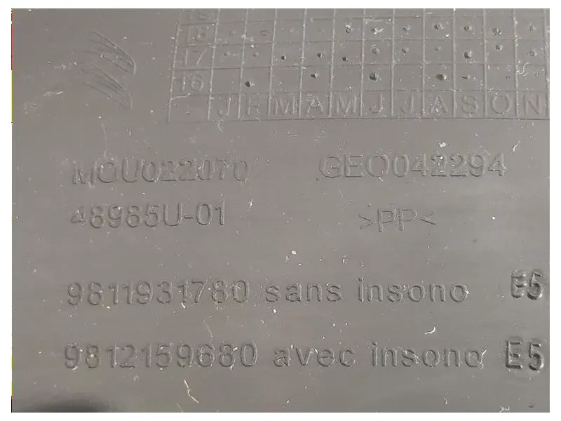 Modanatura Paracolpi Passaruota POST SX 9812159680 Citroen C3 III 2016