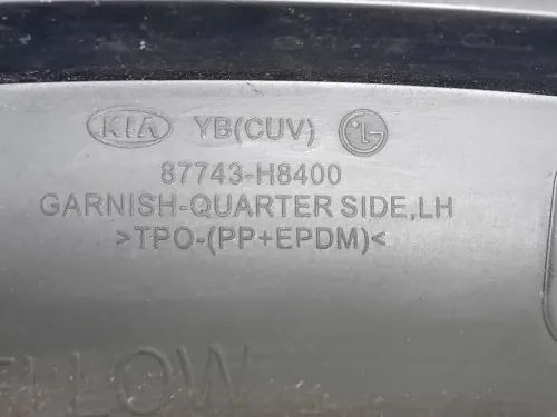 Modanatura Paracolpi Passaruota POST SX 87743-H8400 Kia Stonic 2017