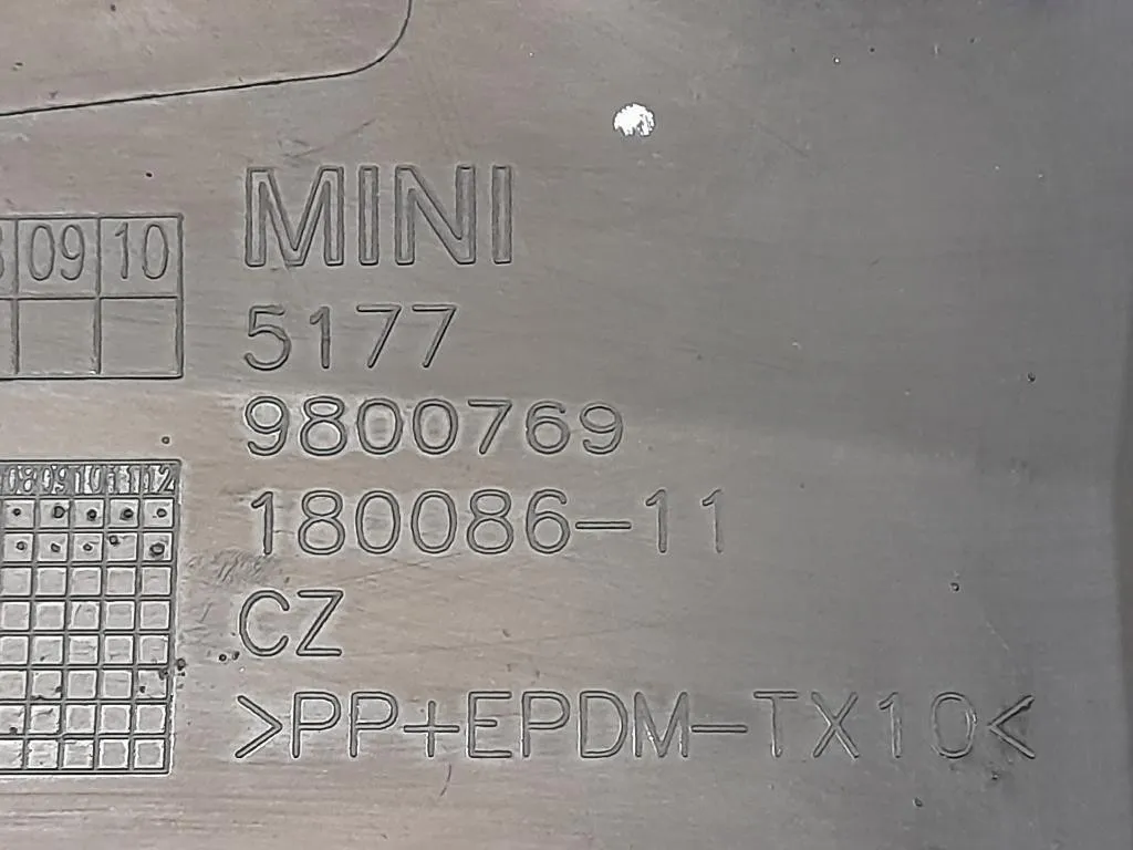 Modanatura Paracolpi Passaruota POST SX 5177 9800769 Mini Countryman ONE R60 2010