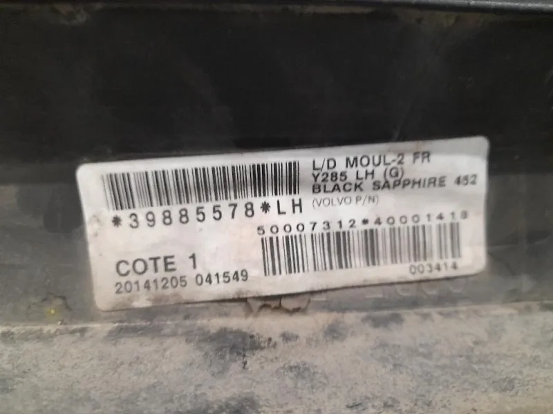 Modanatura Paracolpi Porta ANT SX 39885578 Volvo V70 III 2008