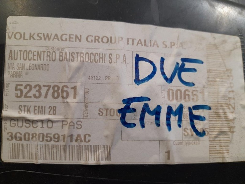 Modanatura Parafango INF ANT SX 3G0805911AC Volkswagen Passat VI 2011