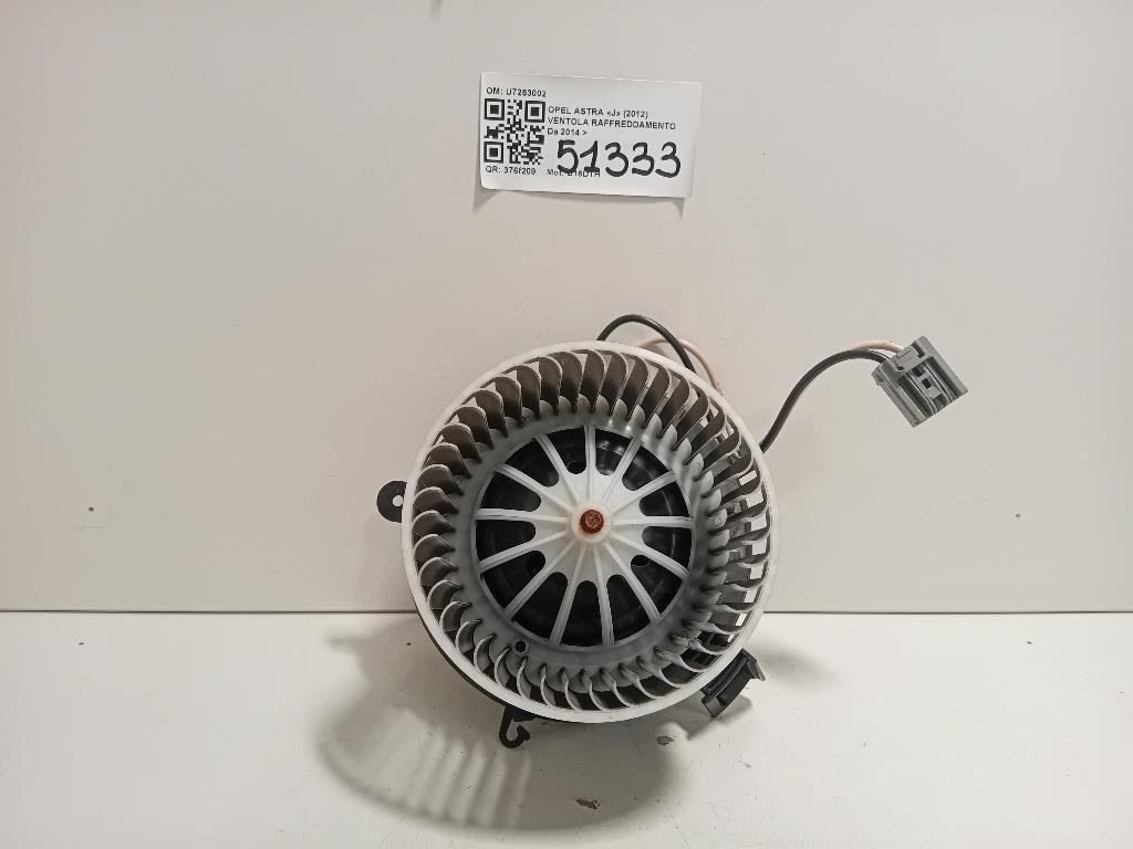 Ventola Raffreddamento U7253002 Opel Astra J 2012