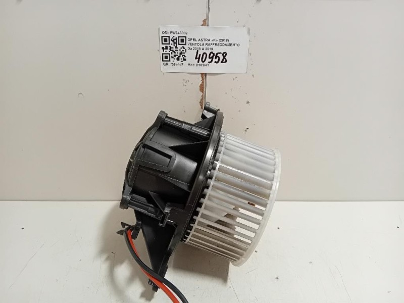 Ventola Raffreddamento FW343002 Opel Astra K 2016