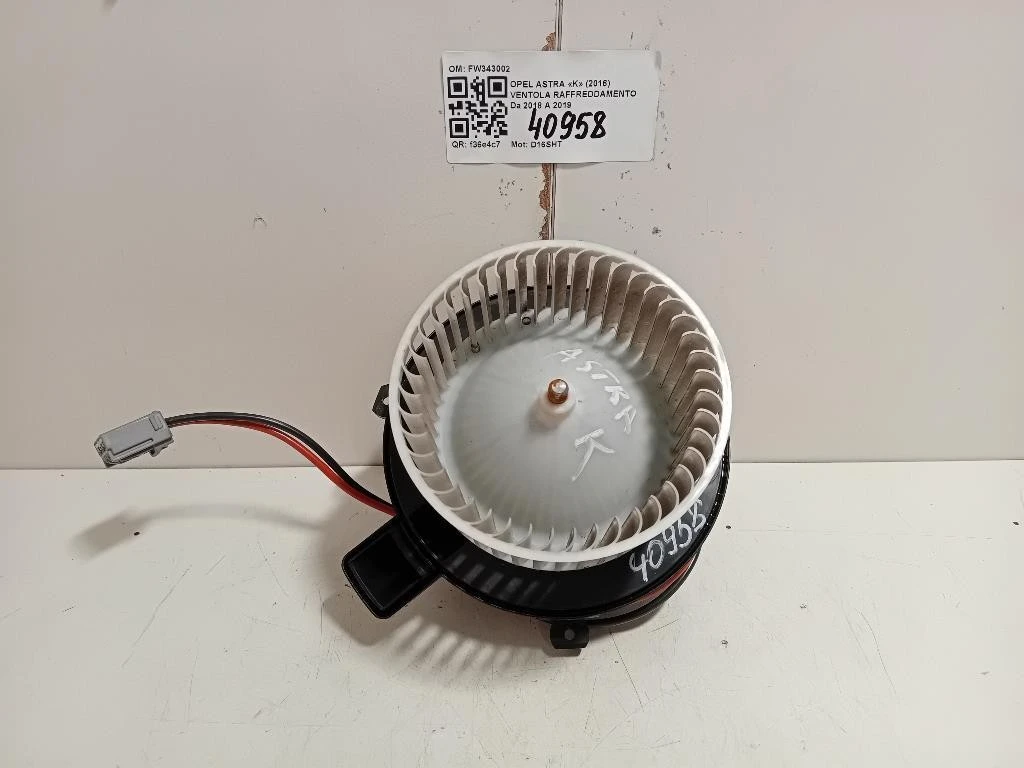 Ventola Raffreddamento FW343002 Opel Astra K 2016