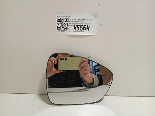 Vetro Specchio Retrovisore ANT DX 232634056 Citroen C3 Picasso 2013