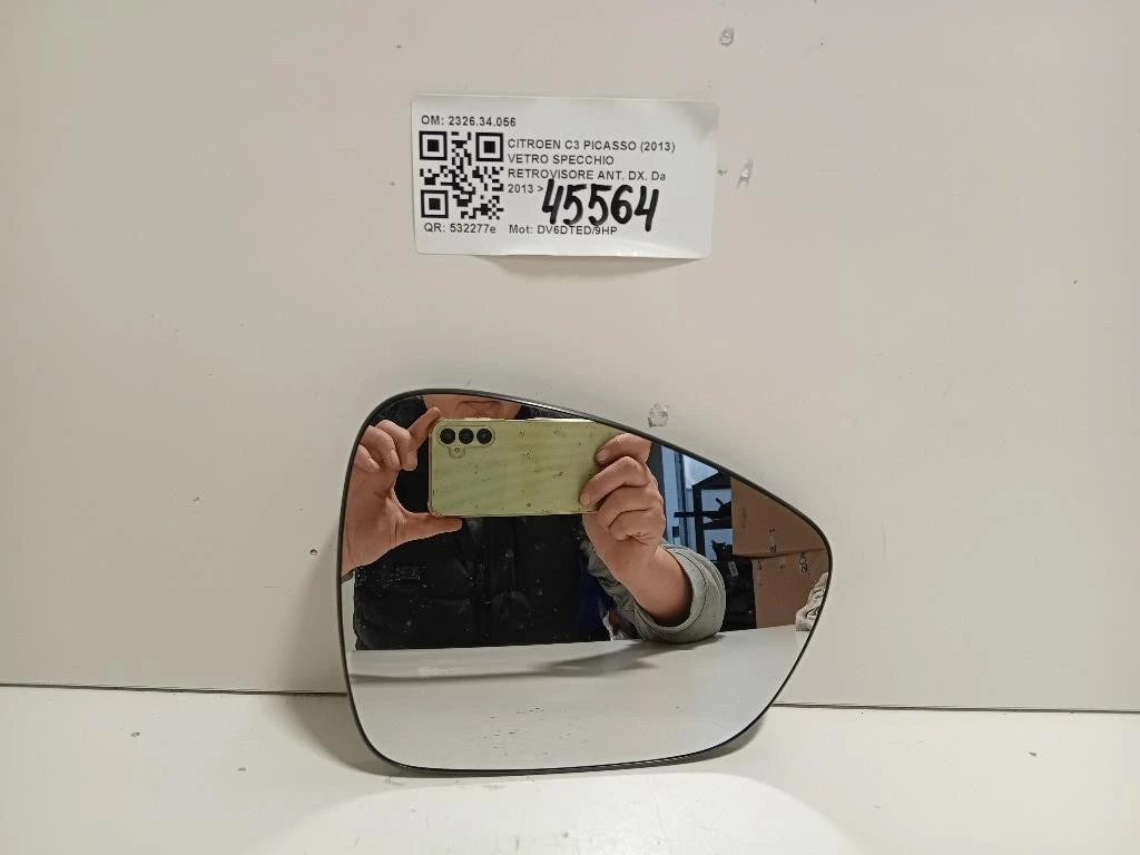 Vetro Specchio Retrovisore ANT DX 232634056 Citroen C3 Picasso 2013