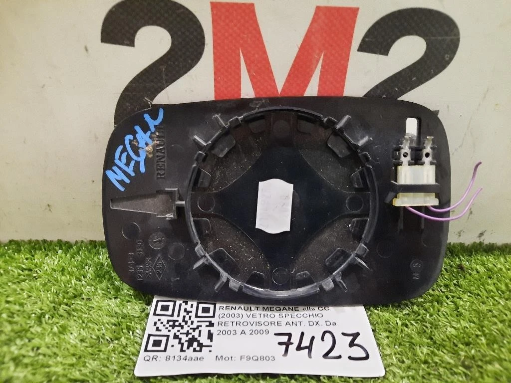Vetro Specchio Retrovisore ANT DX 12353130 Renault Megane II CC 2003