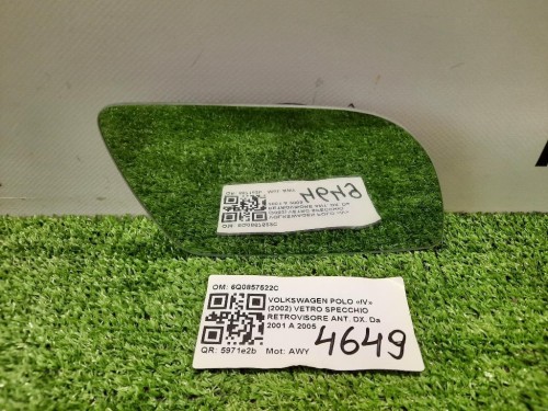 Vetro Specchio Retrovisore ANT DX