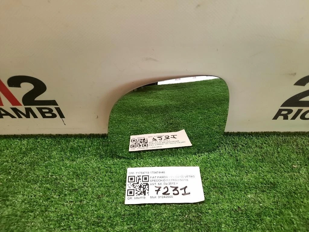 Vetro Specchio Retrovisore ANT SX 71754719 170474440 Fiat Panda III 2012