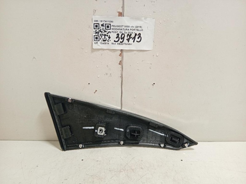 Modanatura Portello POST SX 1617411080 Peugeot 3008 II 2016