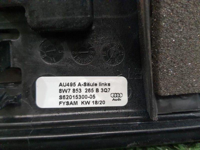 Modanatura Telaio Parabrezza SX 8W7853265B3Q7 DX Audi A5 F57 Cabrio 2016