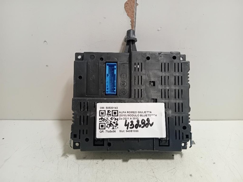 Modulo Bluetooth 50520143 555550380701 Alfa Romeo Giulietta 2010