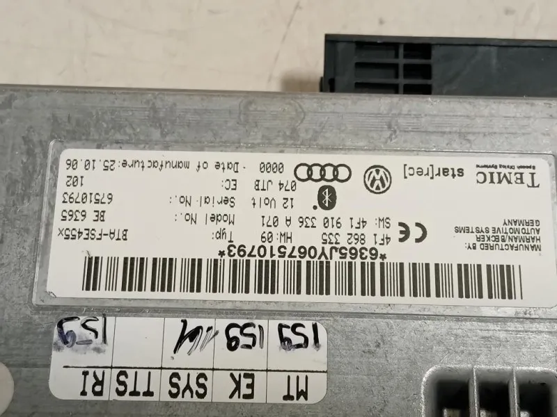 Modulo Bluetooth 4F1 862 335 Audi A6 4a5c8 Avant 2018