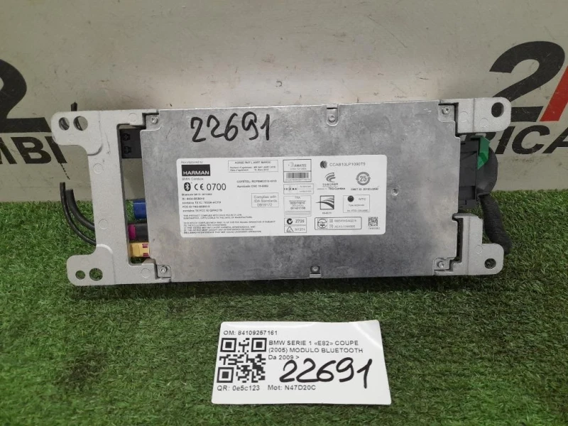 Modulo Bluetooth 84109257161 Bmw Serie 1 E82 Coupe 2005